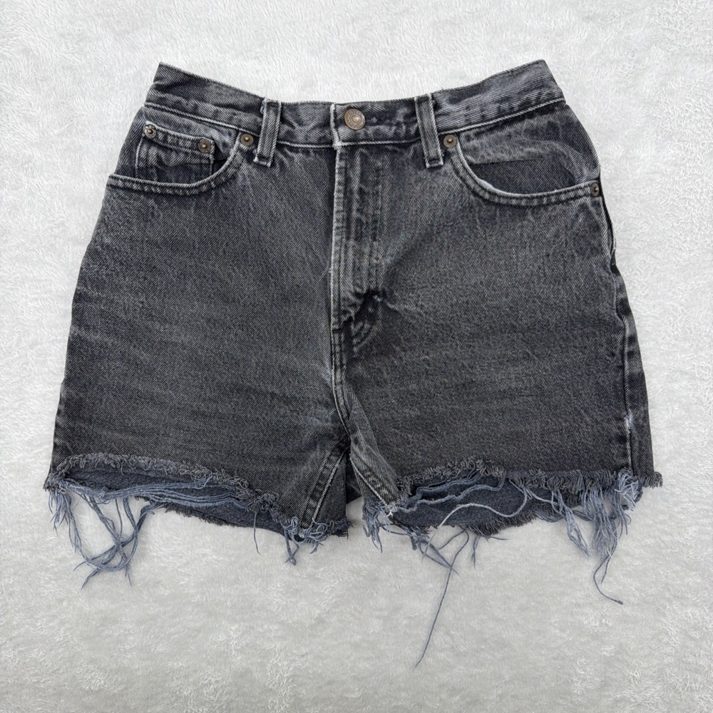 Vintage Gap Shorts Women's 2/24 Black 90s Denim Made In USA Cut Off Distressed